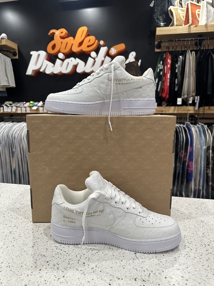 Size 9 - Nike Louis Vuitton x Air Force 1 Low Triple White Size 9 - Nike Louis Vuitton x Air Force 1 Low Triple White