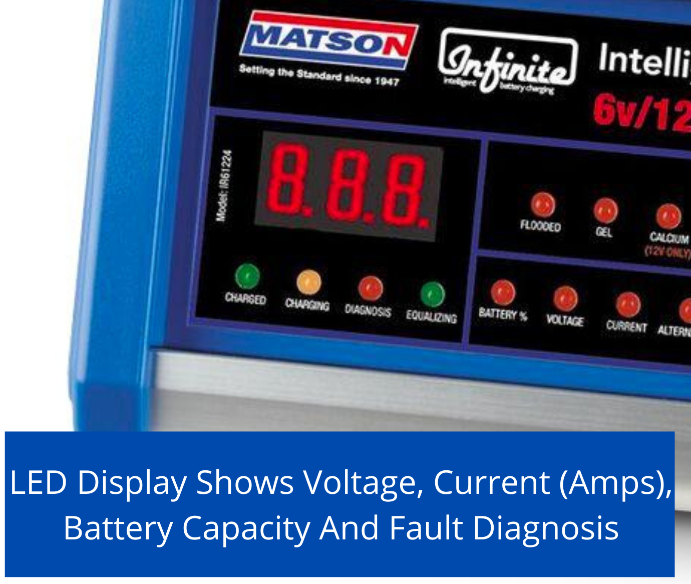 MATSON 6/12/24V INFINITE SMART BATTERY CHARGER SUIT GEL AGM CALCIUM
