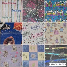 VTG American Greetings 'BIRTHDAY' Gift Wrapping Sheets Sealed **YOU CHOOSE**