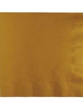 Gold Plain Solid Color Paper Disposable Luncheon Napkins