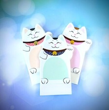Lucky Cat Sticky Notes, Cute Kitty Cat Memo Bookmark, Fortune Cat Sticky Notes