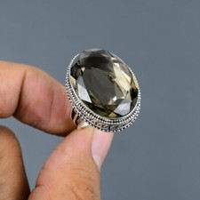 Smoky Quartz Ring 925 Sterling Silver Ring Handmade Gemstone Ring Women's Ring