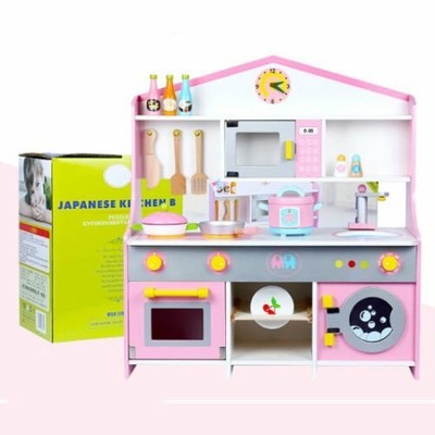 large wooden kitchen playset