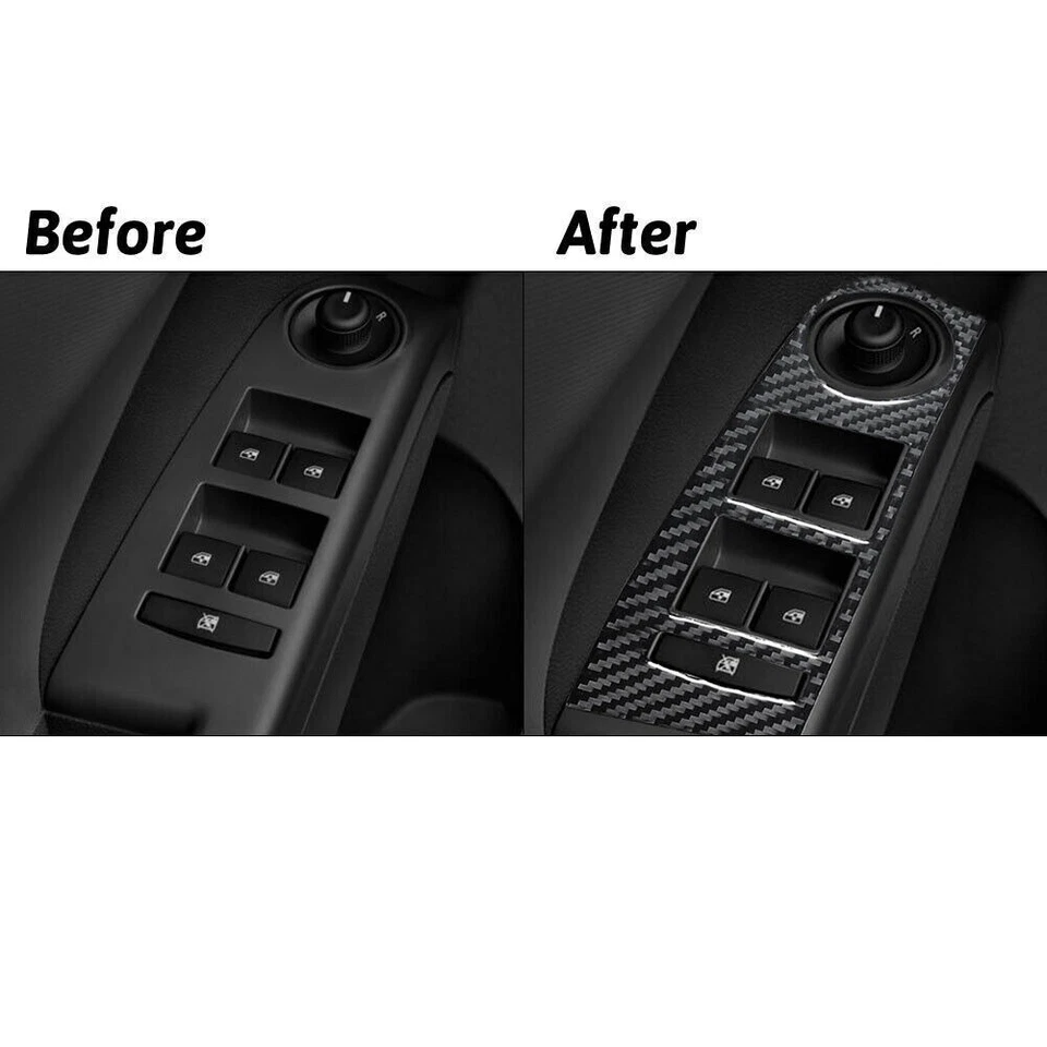 Отделка крышки подъемной панели окна автомобиля из углеродного волокна для Chevrolet Sonic 2012-2016 годов выпуска 4 шт. - Изображение 3 из 4