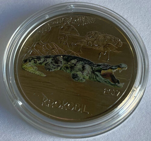 3 Euro / Taler Austria Commemorative Coin "Crocodile" hgh Animal Taler Series - Picture 1 of 3