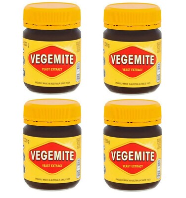 Packung Mit 4 Kraft Vegemite Konzentriertem Hefextrakt 4 Gläser 220G