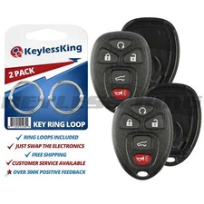 2 New Replacement Keyless Entry Remote Case Pad Housing Shell Key Fob Control