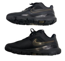 tiger woods golf shoes black and gold
