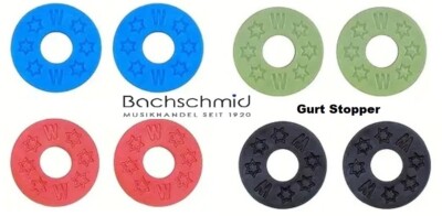 Gurt Stopper aus Gummi für Gurtpins/Gurthalteknöpfe: Rot-Blau-Grün-Schwarz