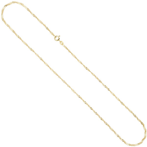 1,8Mm Singapurkette Kette Halskette 333 Gold Gelbgold 50Cm Halsschmuck Goldkette-image