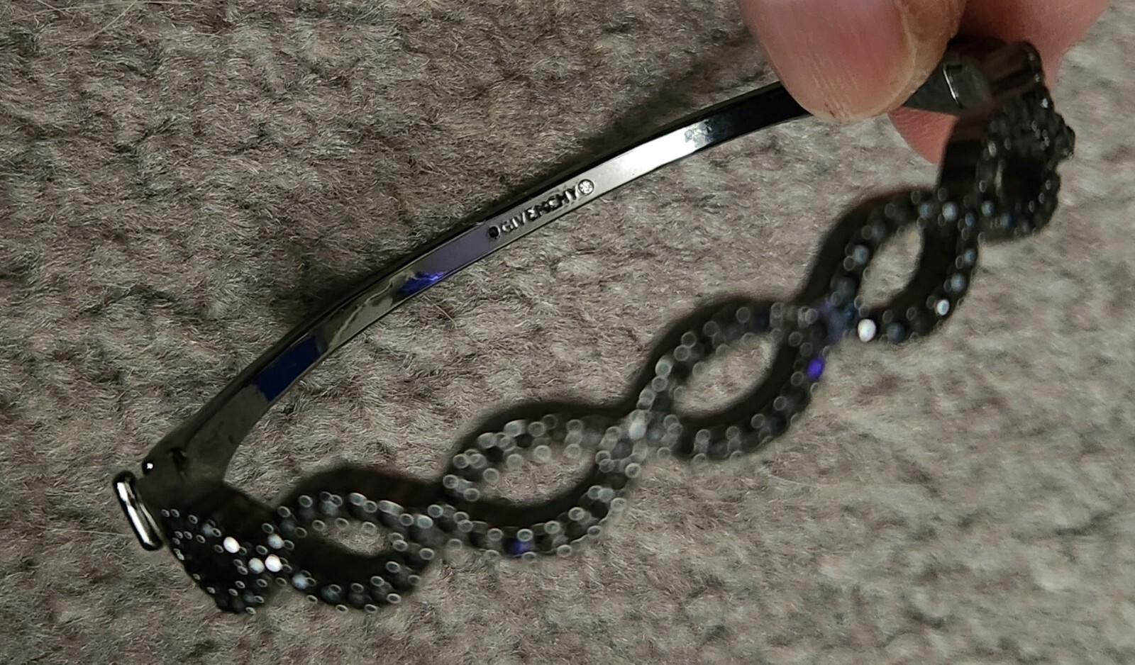 Givenchy Hematite Pavé Bangle Bracelet - image 3