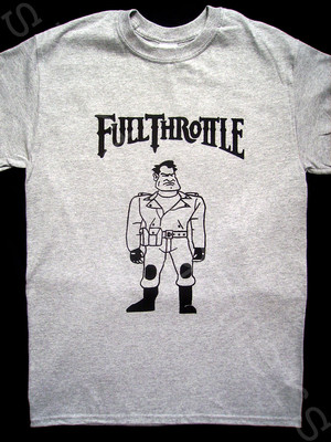 Full Throttle T SHIRT (maniac mansion loom lucasarts grim fandango day tentacle)