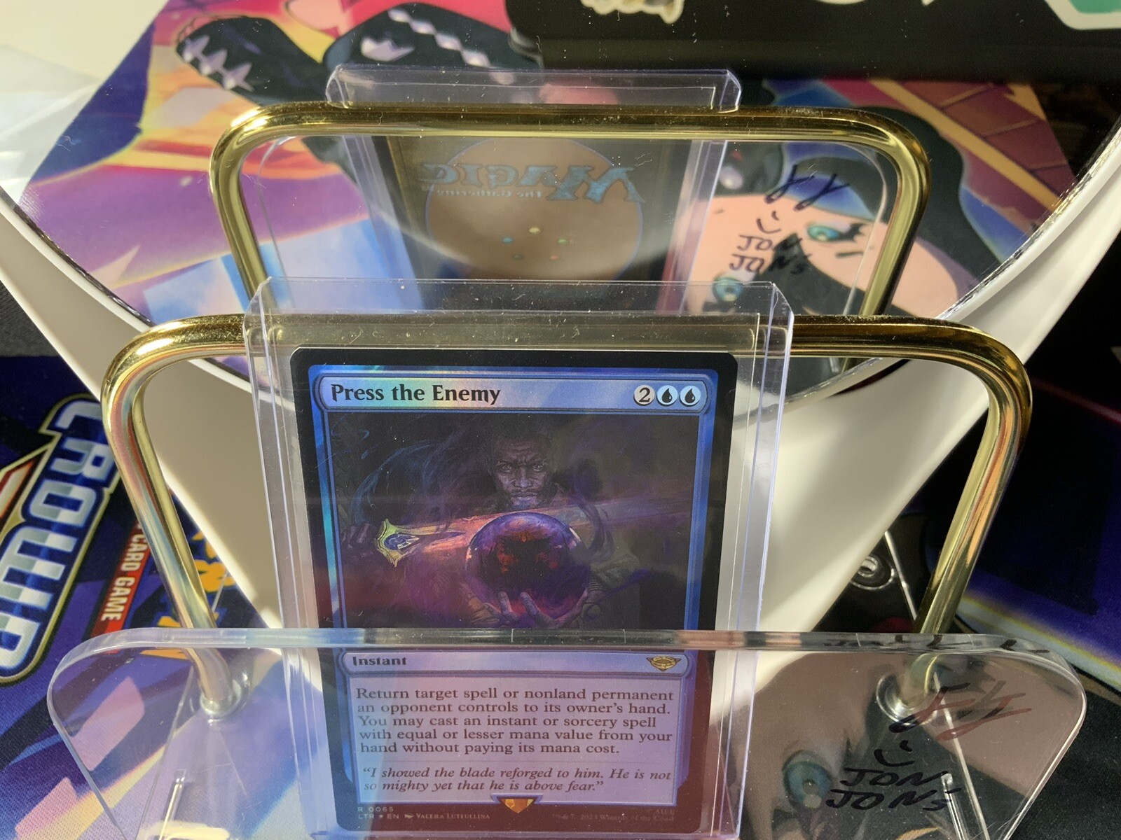 MTG Press the Enemy (65/479) The Lord of the Rings Tales of Middle-earth NM FOIL