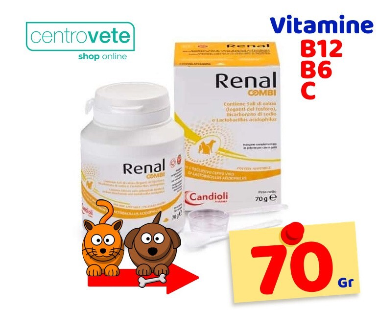 Candioli Renal Combi Polvere 70 gr - Supporto Funzionalità Renale Pet