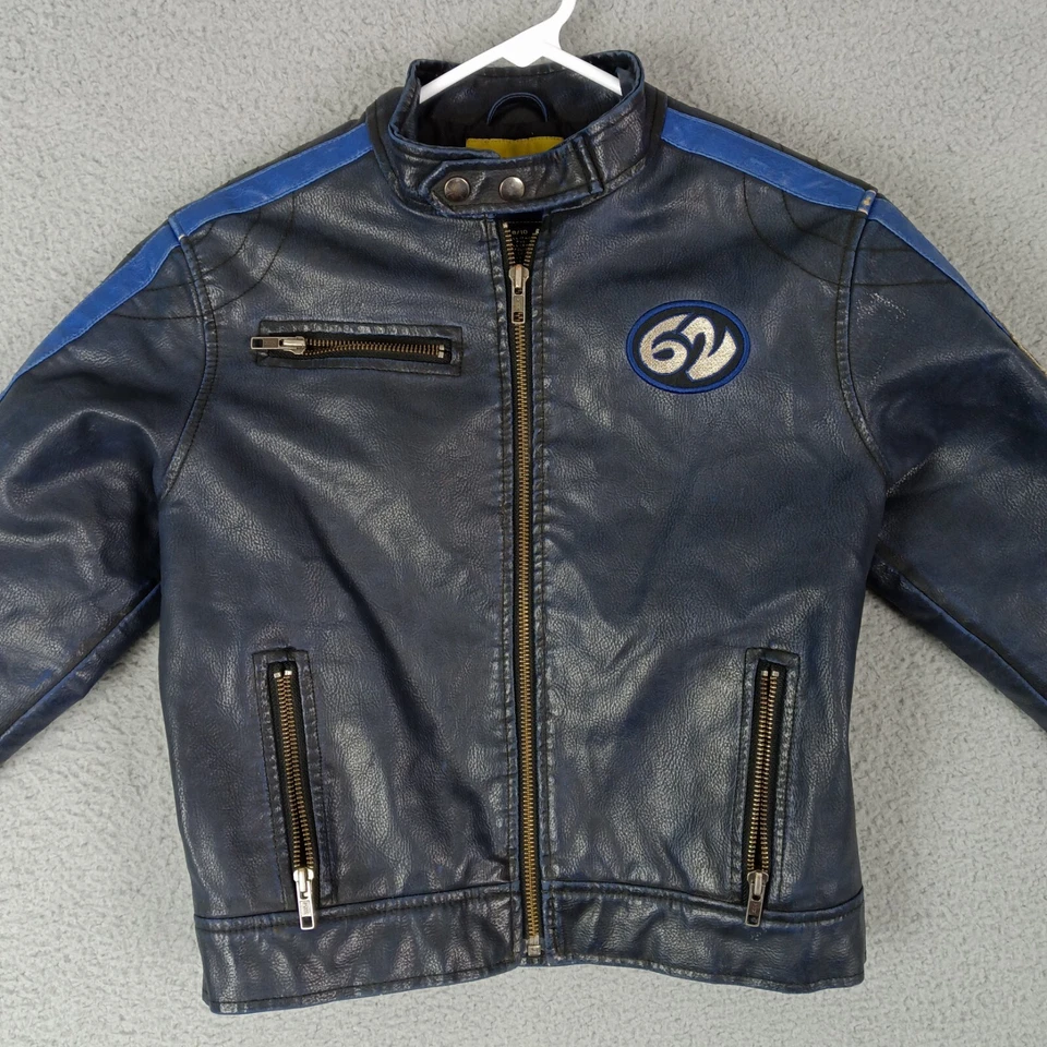 Chaqueta de motociclista de PVC forrada Class Club Performance Supreme Outerwear para niños talla 8/10 Foto 4 de 4