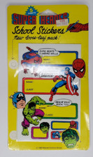 Vintage Spider Man School Stickers 1982 NM