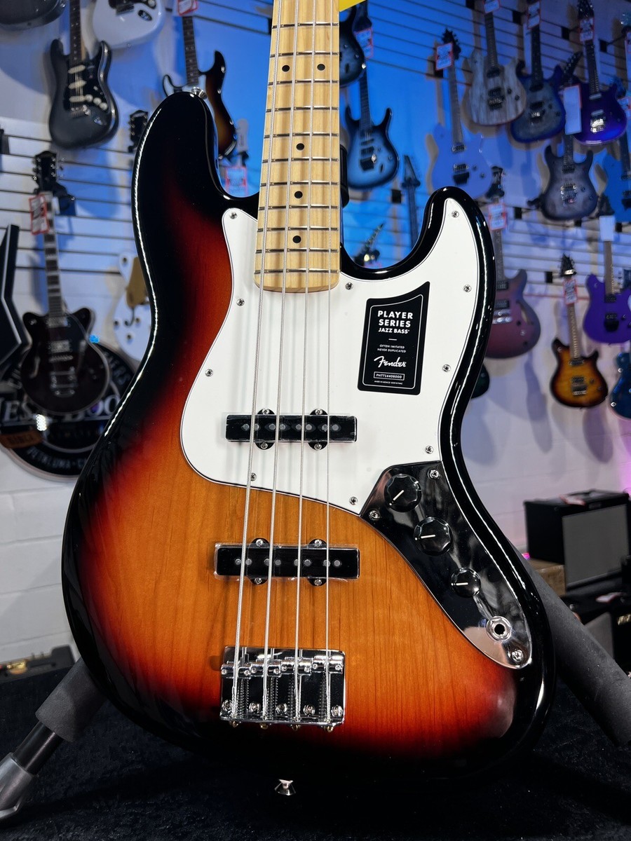 Fender Player Jazz Bass - 3-Tone Sunburst Maple Fingerboard Auth