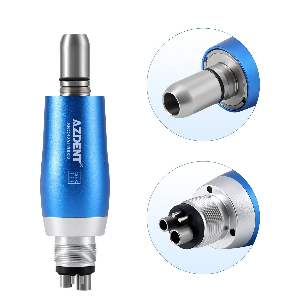 AZDENT Dental Hygiene Prophy Handpiece Air Motor 4 Hole + 4:1 Nose