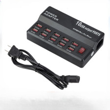 10 Port Multi USB Charger Power Quick Charge Station Adapter For iPhone Samsung