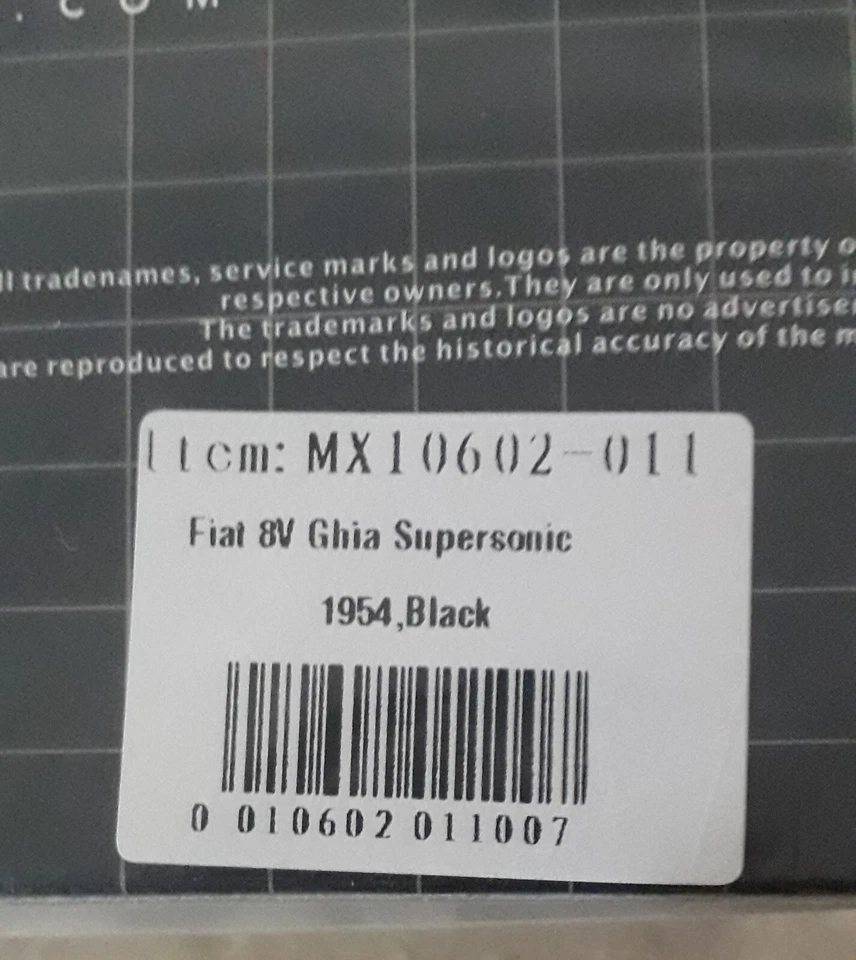 Matrix 1/43 Fiat 8V Supersonic Ghia 1954  MX10602-011 nuovo - Immagine 4 di 4