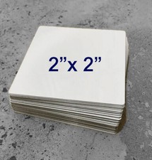 2" x 2" Square Gloss White .03" THICK Aluminum Sublimation Blanks