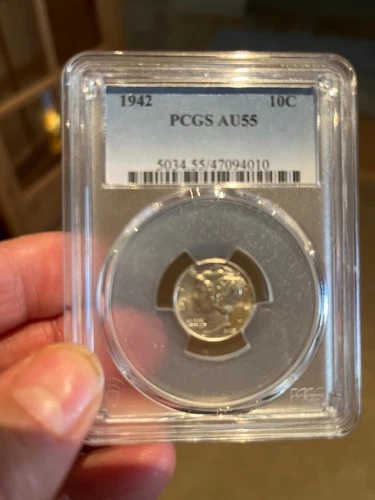 1942 Mercury Dime AU55 NGC