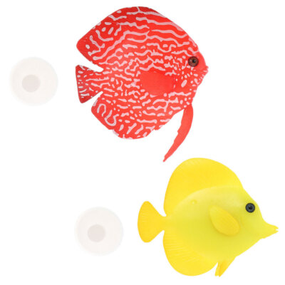 ebay fish aquarium accessories 2 Pcs Artificial Fish Tank Ornaments Aquarium Decorations Luminous