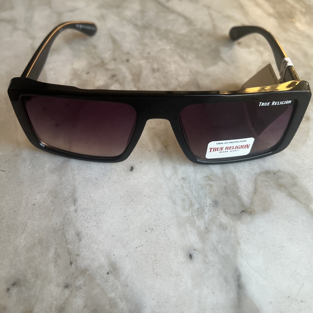 TRUE RELIGION Black Square Sunglasses TRM1771 New | eBay