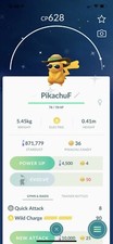Shiny Summer Hat Pikachu Rare Collectible Pokemon Go Registered Shiny