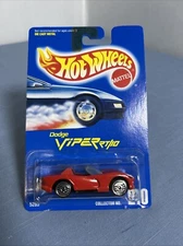 Hot Wheels Dodge Viper RT/10 RED #210 , 1994 Blue Card