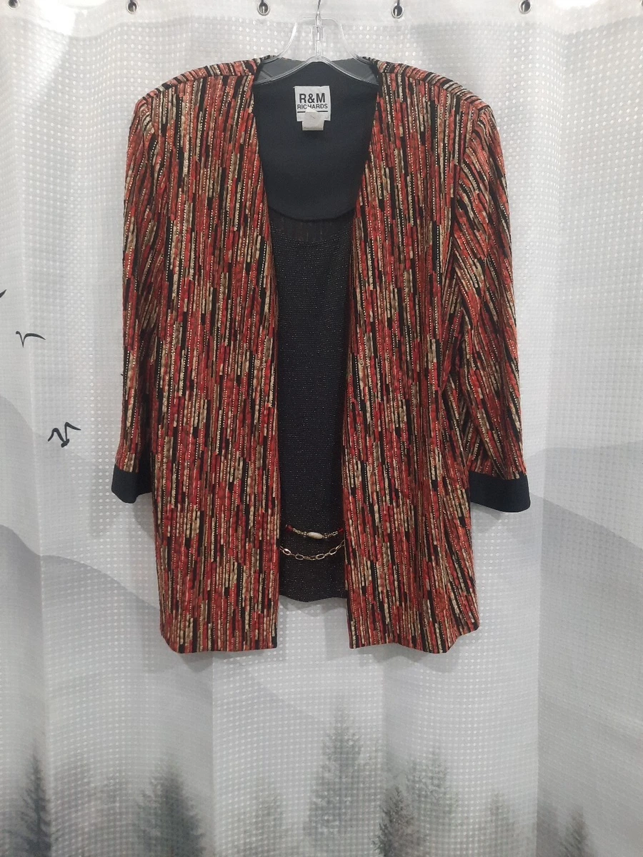 Blazer Boléro R&M Richards Pour Femme, Taille Petite 12P, Couleur Pêche, État Très Bon