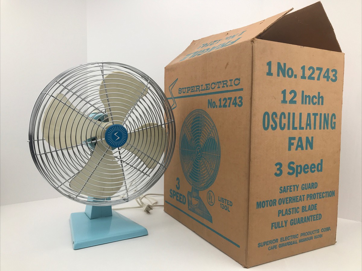 Superior Electric 12 Inch 3 Speed Oscillating Fan Model 1200
