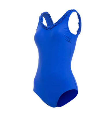 Badeanzug blau 40B Damen mit Rüschen royalblau B-Cup UVP:59,99  3.1302