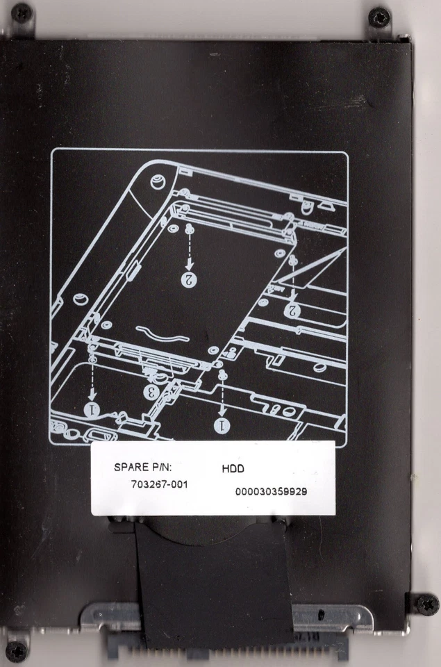 HP 724967-002 500GB HDD TOSHIBA MQ01ACF050 & 703267-001 CADDY - NEW - Image 2 of 2