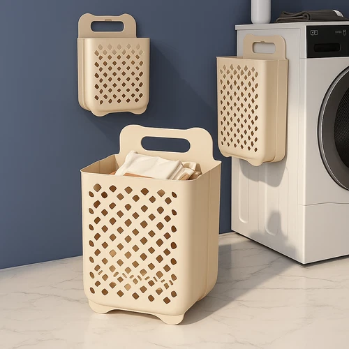 Collapsible Folding Laundry washing Basket storage Space Saving Cloth Bin Bucket - Picture 1 of 10