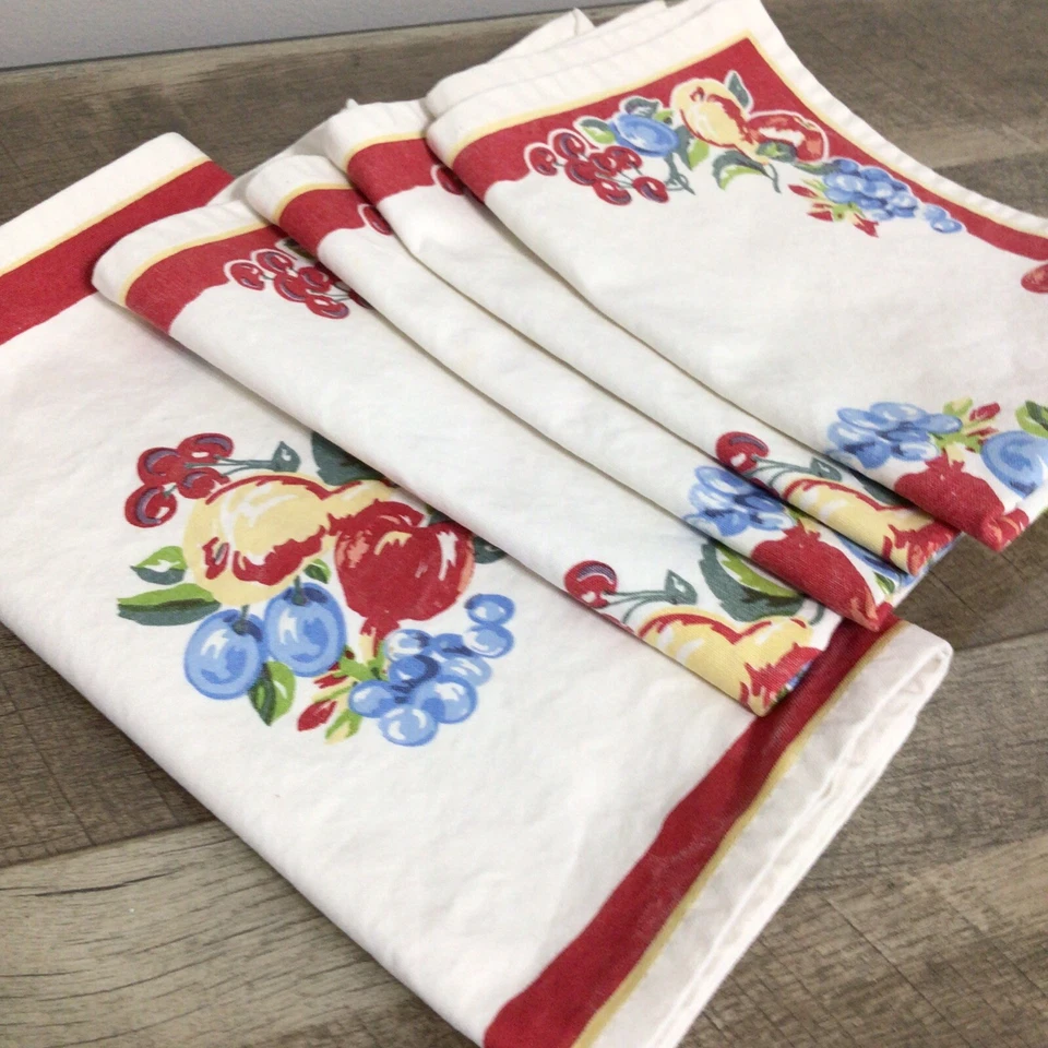 Parks Designs Printed Fruit 1 Table Runner & 4 Placemats Cotton - Image 2 of 4