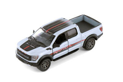 2022 FORD F-150 RAPTOR PICKUP TRUCK SILVER 1/78 DIECAST CAR KINSMART 3001DF