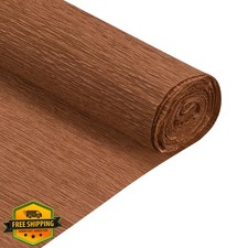 MECCANIXITY Crepe Paper Roll 6.9ft Red Brown Wedding Fest
