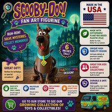 Scooby Doo Fan Art Toy & Collectible 6in Figurine USA Made 8k High Detail Design