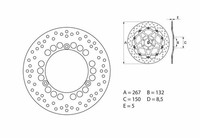 Brembo Serie Oro Bremsscheibe Starr - 68B407C4 68B407C4