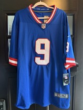 Custom New York Giants Nabers #9 NFL Jersey Blue Red White XL