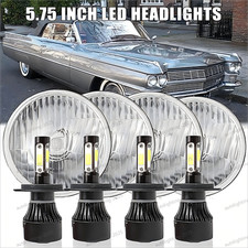 For Cadillac Deville 62-74 Calais 65-74 4pcs 5.75 5-34 Chrome Led Headlights For Cadillac Deville 62-74 Calais 65-74 4pcs 5.75 5-34 Chrome Led Headlights