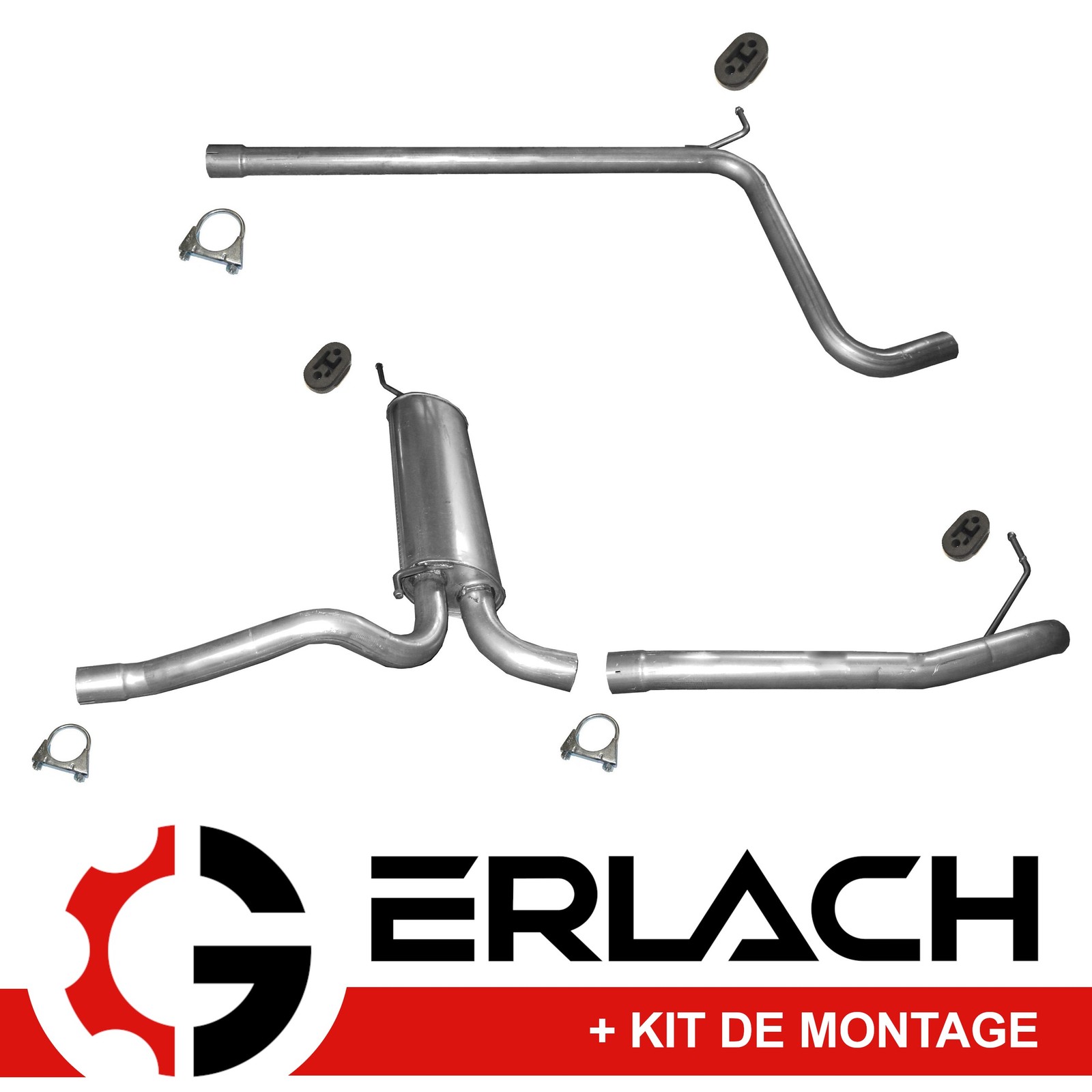 Silencieux d'échappement pour Skoda Octavia 1.6 TDI 7692 en acier