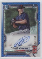 2021 Bowman Chrome Prospect HTA Choice Refractor 140/150 Aldo Ramirez Auto a8r