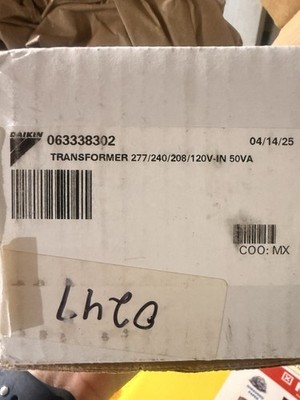 Daikin-McQuay 063338302 Transformer 277/240/208/120V Input 50VA