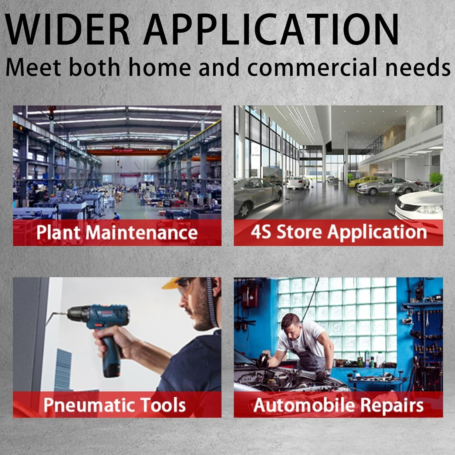 21.1 Gallon Ultra Quiet Air Compressor   with Wheels  Noise  for Auto Repair