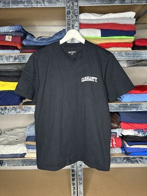 Carhartt Work In Progress Black T-Shirt Size M Logo Chest Print WIP Streetwear