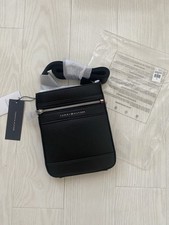 Tommy Hilfiger Man Bag Cross Body Shoulder Bag Black Leather New+ Tags RRP: &pound;60