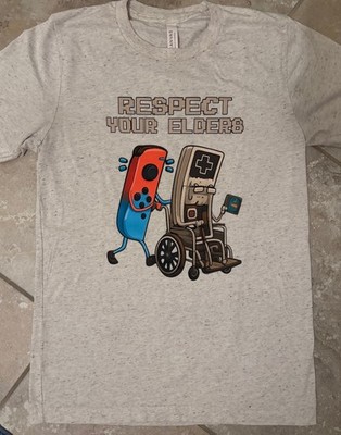 Bella & Canvas Unisex T-Shirt SM Respect Your Elders DTF Transfer Print Size S