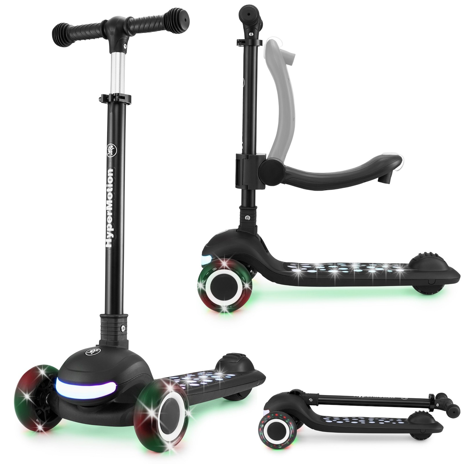 Trottinette enfant pliable 3-en-1 pour stopper la fatigue en balade